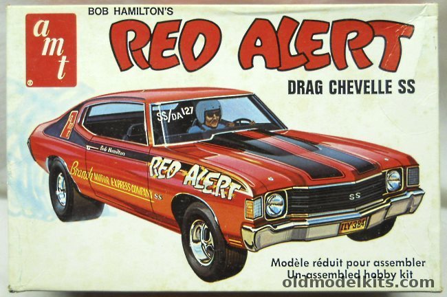 AMT 1/25 Bob Hamiltons Red Alert Drag Chevelle SS, T415 plastic model kit